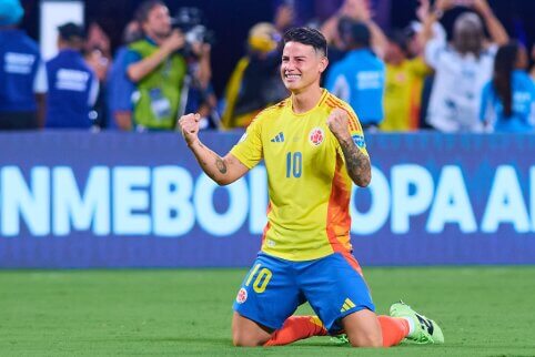 J. Rodriguezo vedama Kolumbija – „Copa America“ finale